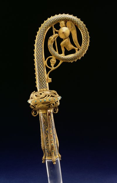 Crozier Head: Saint Michael and the Dragon by French School